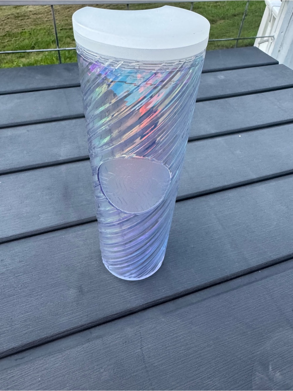 Starbucks Iridescent Swirl Tumbler with White Lid